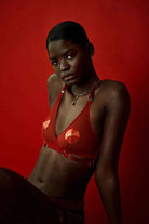 Art Deco Mesh Wrap Bra