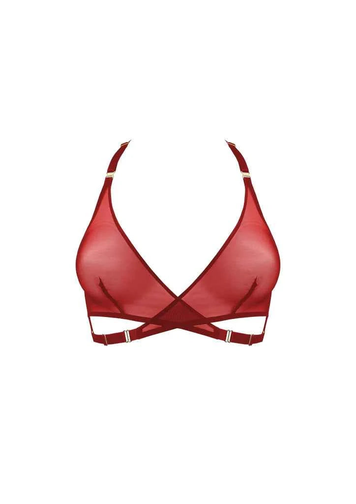 Art Deco Mesh Wrap Bra