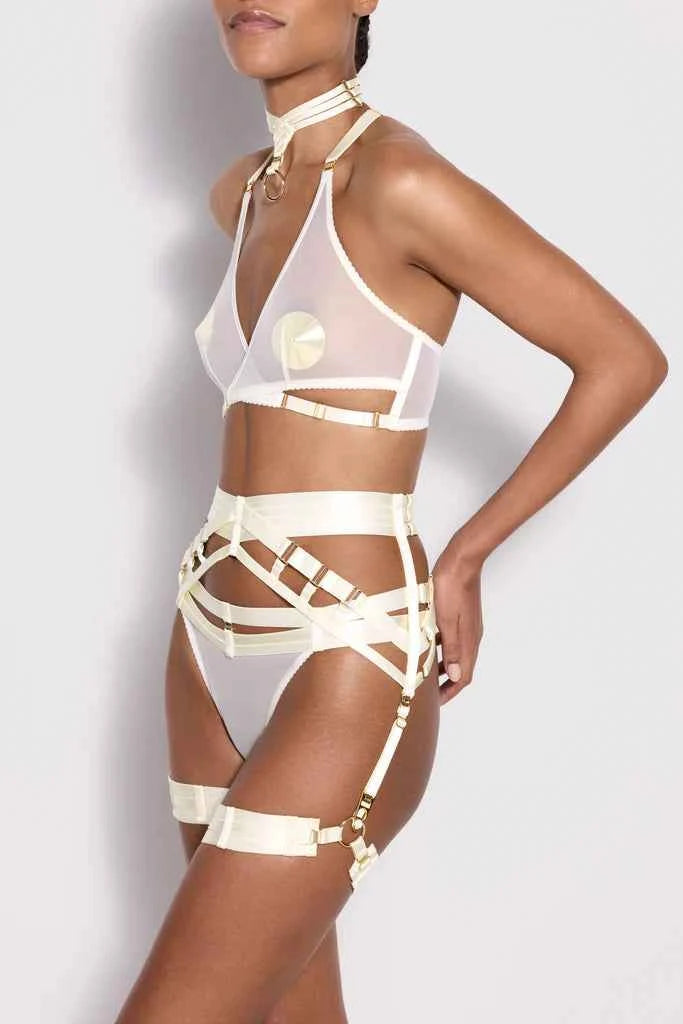 Art Deco Mesh Wrap Bra