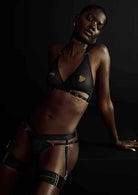 Art Deco Mesh Wrap Bra